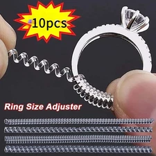Ultra-Invisible 10PCS Ring Size Reducers for Precise Loose Ring Adjustment USA