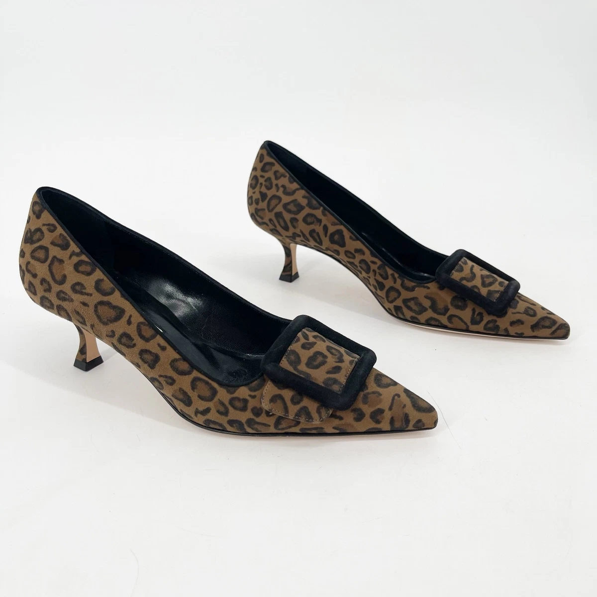 MANOLO BLAHNIK レオパード パンプス 37 Manolo Blahnik Animal Print Mid (2-2.9 in) Heel Height Heels for