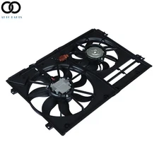 Dual Radiator Condenser Cooling Fan Assembly For Volkswagen Jetta 2005-2018