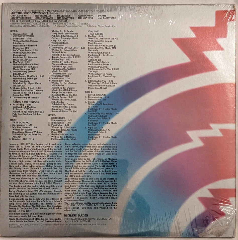 LET THE GOOD TIMES ROLL ost 2X LP Bell 9002 Little Richard BO DIDDLEY new SEALED - Image 2 of 2