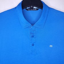 Travis Mathew Polo Shirt Mens XL Blue Golf Performance Pima Cotton