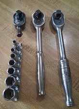 Lot Of Vintage Snap-on 38 Ratchets F71g F70m Jk50a  14 Socket Lot
