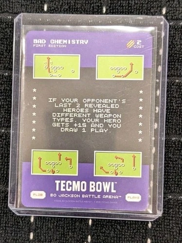2026 Bo Jackson Battle Arena TECMO BOWL PL-28 bad chemistry SP 1st ed play card