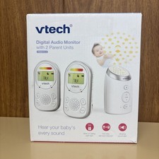 VTech TM8212-2 Digital Audio Monitor 2 Parent Units W/Starry Night Light