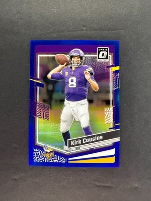 Kirk Cousins 2023 Panini Donruss Optic Blue /199 #126