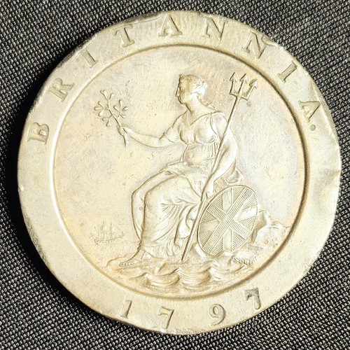 Münze 1797 Großbritannien GB GROSSBRITANNIEN CARTWHEEL TWOPENCE COIN - Bild 2 von 4