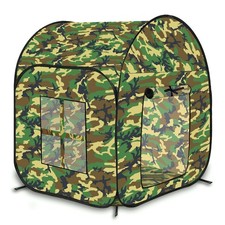 Kids Army Camouflage Pop Up Play Tent - Collapsible Indoor Outdoor Playhouse