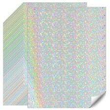 Holographic Silver Cardstock 8.5x11, 92lb/250GSM Shimmer 20 Sheets