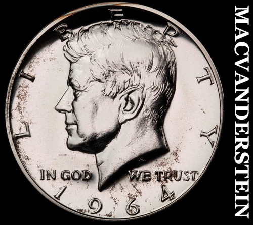 1964 Kennedy Half Dollar- Silver- Choice Gem Proof Luster No Reserve #J2945