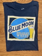 Blue Moon Belgian White Beer Mens Graphic Shirt Size XL