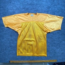 Teamwork Athletic Apparel Mens Vintage Gold Mesh Football Jersey Made in USA L
