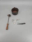Antique Civil War Era? Musketball Mold, Bullets, Pot And Ladle (Read)