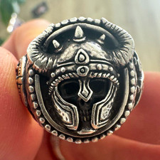 Silver Ring Clocks and Colours 925 Sterling Silver Signet Viking Jewellery W 1/2