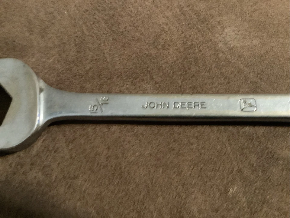 LLAVE DE EXTREMO ABIERTO JOHN DEERE 15/16" - 1" TY3258 Hecha en EE. UU. Cromo Foto 3 de 4