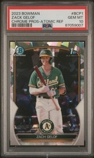 2023 BOWMAN CHROME PROSPECTS ATOMIC REFRACTOR #BCP1 ZACK GELOF PSA 10