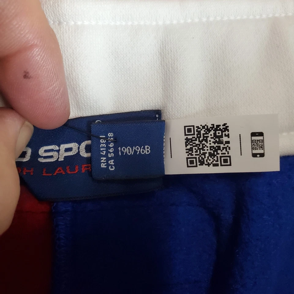 Pantalones deportivos Polo Ralph Lauren para hombre 2XL blancos bloques de colores Moto Racing Team Foto 4 de 4