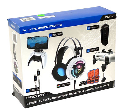 Brand New Sealed Bionik Pro Kit+ For PS5 PlayStation 5 with 2X Quickshot Pro
