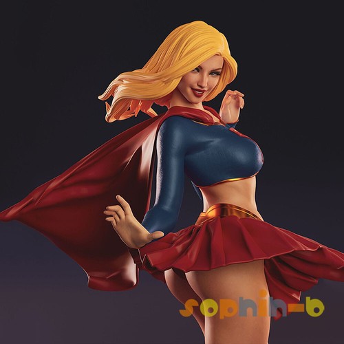 Sexy Supergirl Super Man 4 Ver. Resin Model Kit Unpainted 3d Print Statue Figure - Picture 16 of 20