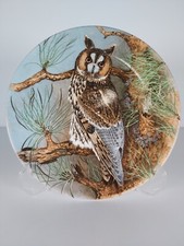 Coalport Collector's Display Plate "Long-Eared Owl ", Dated 1990