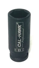 23MM x 1/2" Dr Deep Impact Socket 6-Point, Made of CR-MO and Taiwan, BSSM423