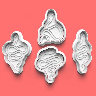 Ausstecher Fondant Stempel Schlangen Motiv Geburtstag Party Backen 4er Set