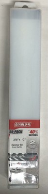 Diablo DMAPL2240-P25 3/8 in. x 10 in. x 12 in. SDS-Plus 2-Cutter (25-Pack)