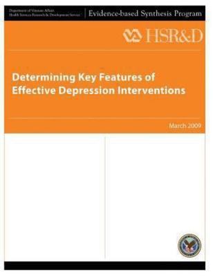 Determining Key Features of Effective Depression Interventions, Paperback by ...