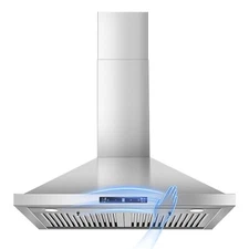 30 in Wall Mount Range Hood 700 CFM Kitchen Hood Stainless Steel Stove Vent Hood