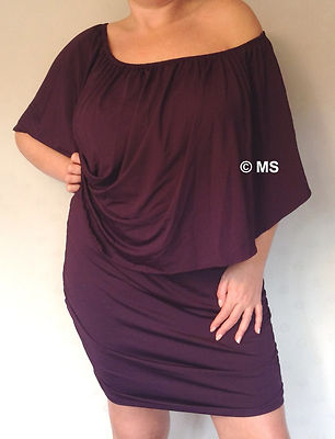 SEXY COCKTAIL PARTY DRESS EVENING BODYCON WOMEN PEPLUM CAP PLUS SIZE 16 18  20 22