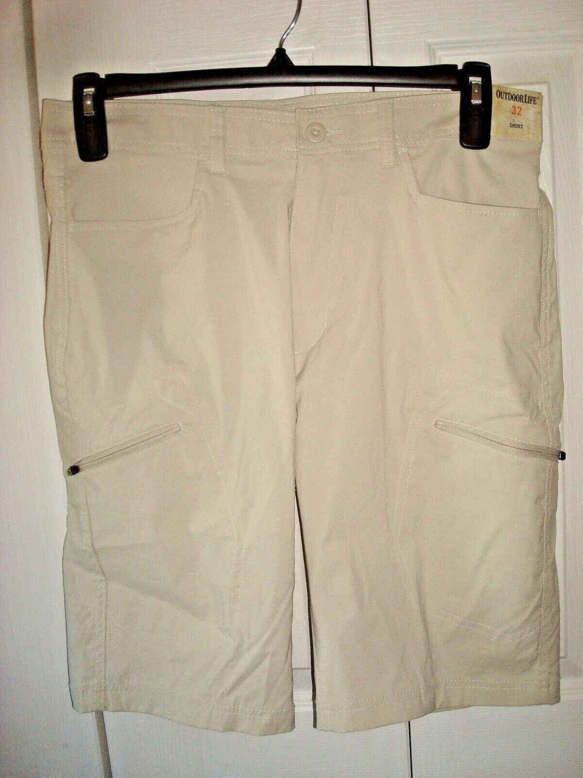 Mens Outdoor Life Cargo Shorts Sand Size 32 Quick Dry 244 NEW