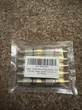 CESS RCA Plug Solder GOLD Audis Video cable connector 10 Pack