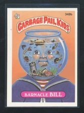 Topps 9th Series Garbage Pail Kids #349b Barnacle Bill-Pink Dot/Blotch Os9 ERROR