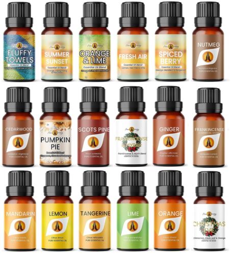 Zestawy olejków eterycznych | 5 x olejki eteryczne | naturalne czyste zapachy aromaterapia - Zdjęcie 1 z 24