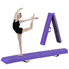 6FT Folding Balance Beam Non Slip Rubber Base Gymnastics Beam Practice Training