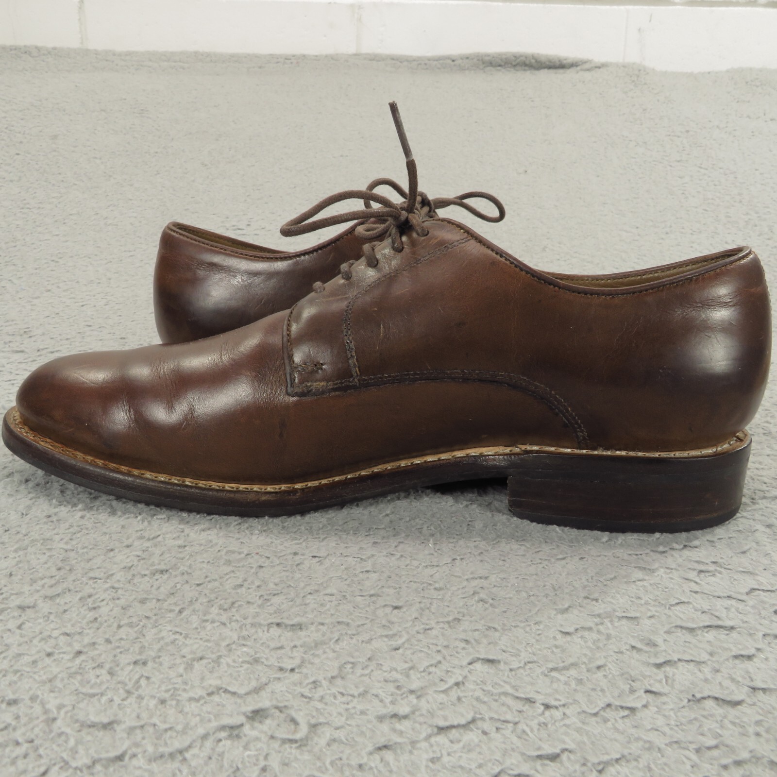 Thursday Boots Dress Shoe Men 7.5 Brown Statesman Derby Dainite Soles Leather Co