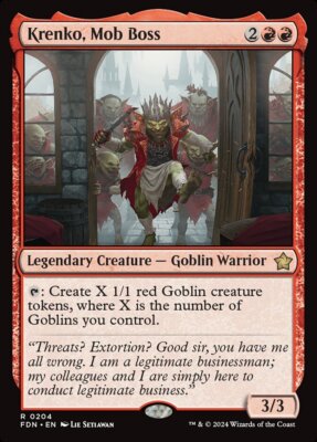 MTG Magic the Gathering Krenko, Mob Boss (204/789) Foundations LP