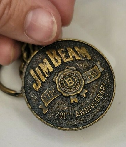 1995 Jim Beam 200th Anniversary Brass Keychain  A - Picture 10 of 12