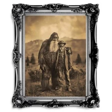 Bigfoot Wall Art: Vintage Cryptid Photograph