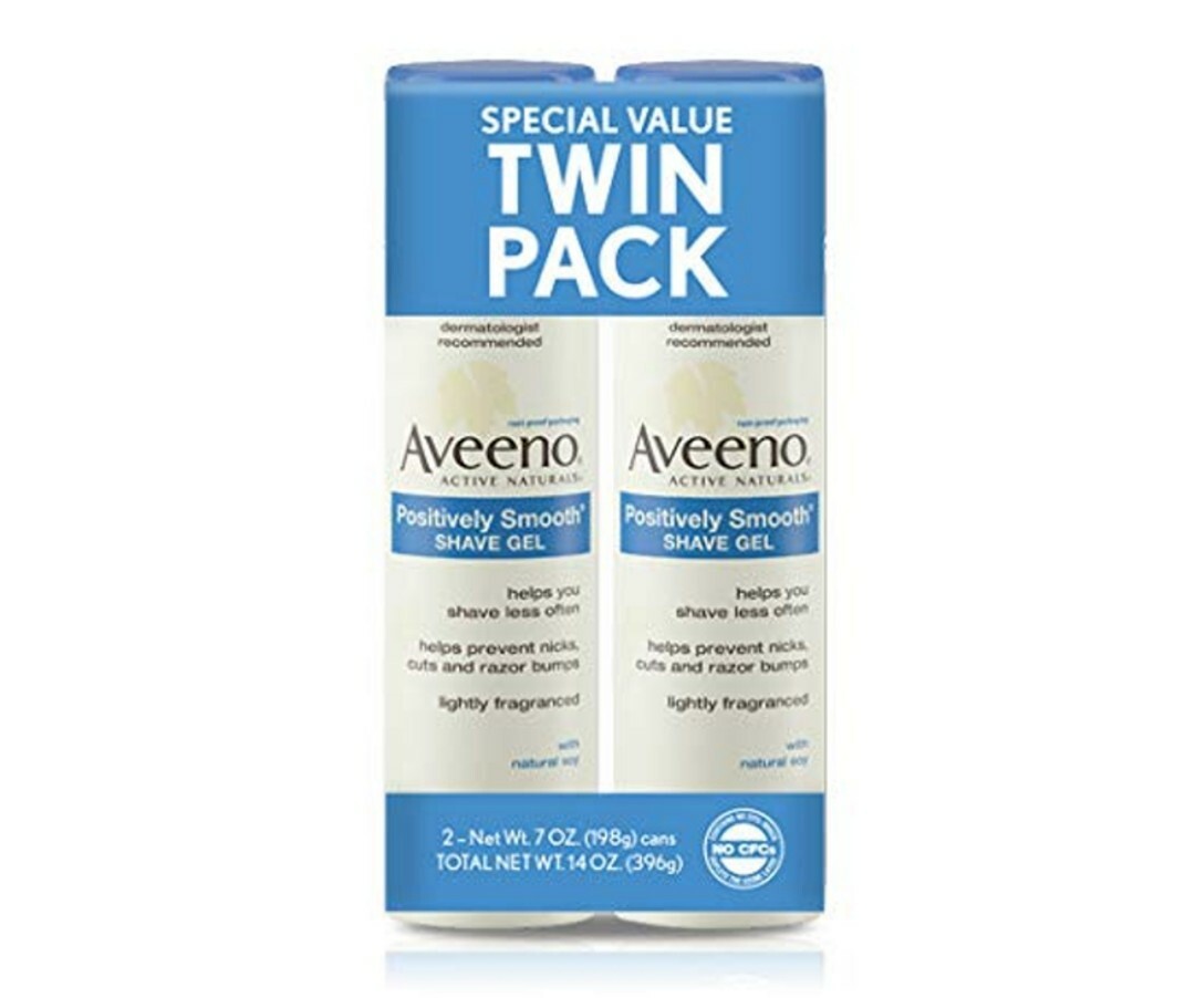 2 Aveeno Positively Smooth Shave Gel 7 oz