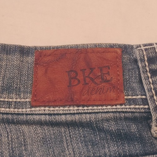 BKE Payton Womens Blue Denim Jean Shorts Stretch Stitch Detail Distressed sz 26 - Picture 9 of 11