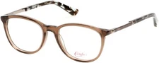 Candie's CA0503 047 Brown Crystal Plastic Optical Eyeglasses Frame 47-16-130 RX