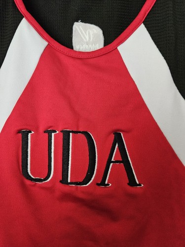 Varsity Spirit Fashions Cheer Top Tank UDA Red White Halloween Costume Sz XL+2 - Picture 3 of 9