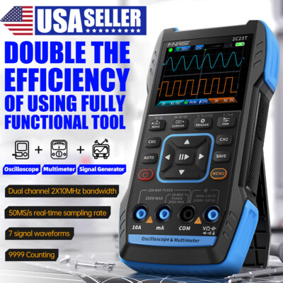 FNIRSI 2C23T Handheld Digital Oscilloscope Multimeter+Function Signal Generator&