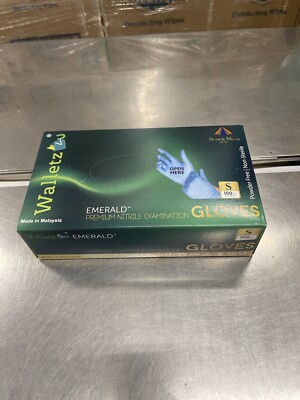 Walletz4U Emerald Nitrile Exam Gloves, Powder Free, 3mm 100