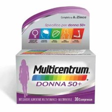 Multicentrum Donna 50+ Integratore Multivitaminico Minerale Calcio Ferro, 30 Cpr