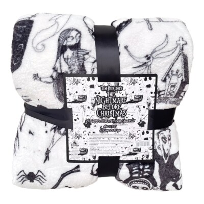 Disney Nightmare Before Christmas Fleece Plush Throw Blanket