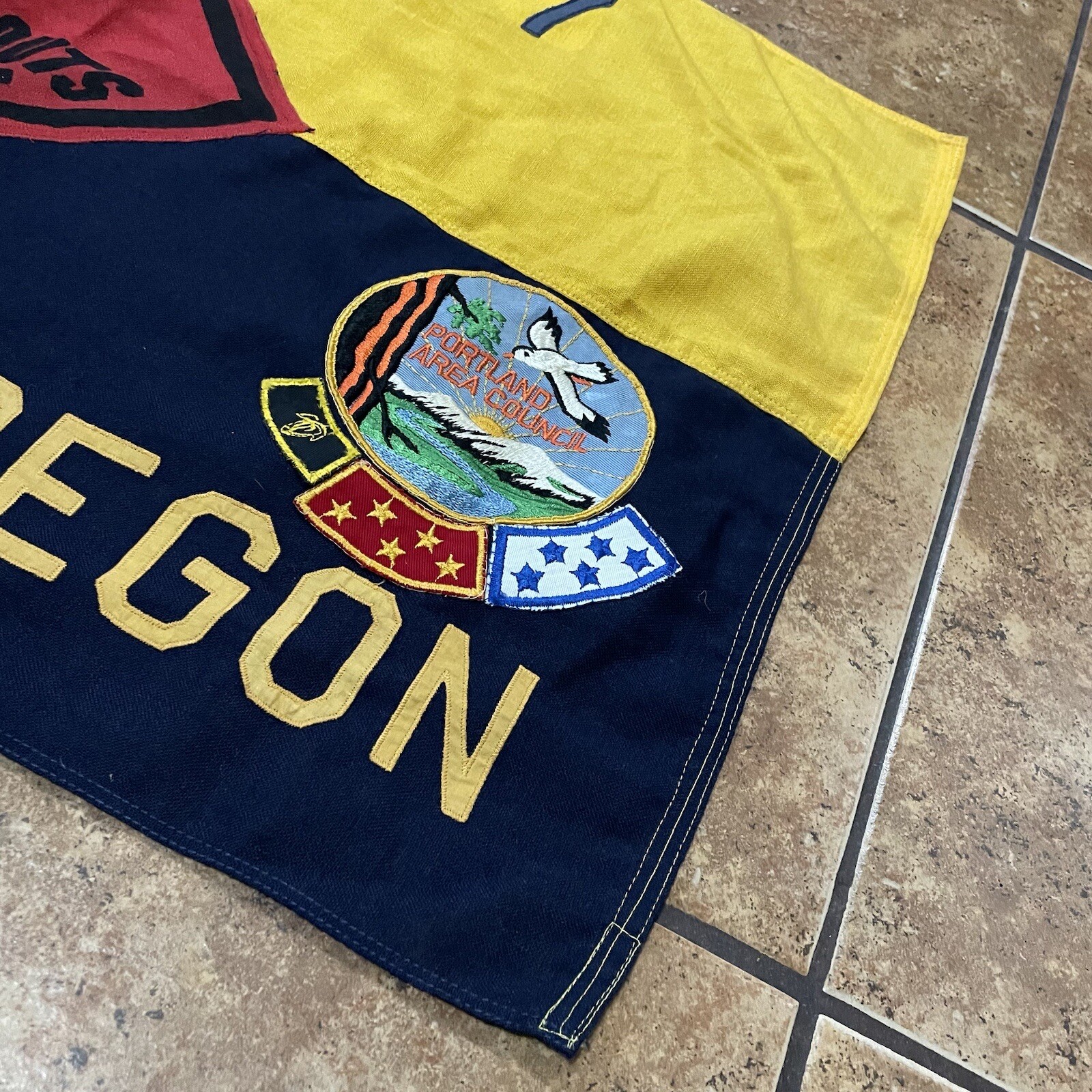 VTG Cub Scouts Pack 517 Portland Oregon Flag 36” X 23” BSA Patch Area