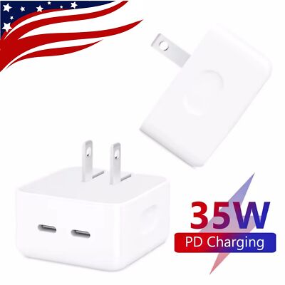 35W Dual USB-C Fast Power Charger Wall Adapter For Apple iPhone 16 15 14 13 Lot
