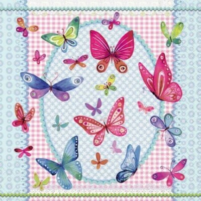 4 Servietten ~ Mila Marquis Can't wait for spring Schmetterling MM08