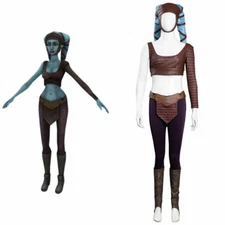 Star Wars Aayla Secura Cosplay Costume Halloween Carnival Suit